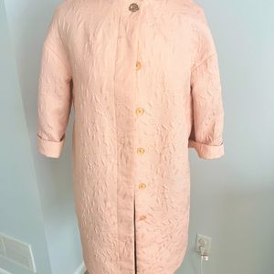 Jacquard Cardigan. Peach color. 3/4 length sleeves. Size 6
